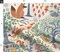 Woodland Block Print Fox Owl Rabbit Nature Trees Squirrels Birds Botanical Folk Art Scandi Bugs Mushrooms Flora Fauna Custom Printed Fabric by Spoonflower Various Fabrics by the Yard or Fat Quarter
